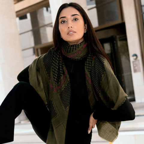 MINI 4 SHADES ON GRAY KEFFIYEH