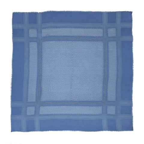 GRAY MERINO WOOL & SILK IBN BATTUTA KEFFIYEH