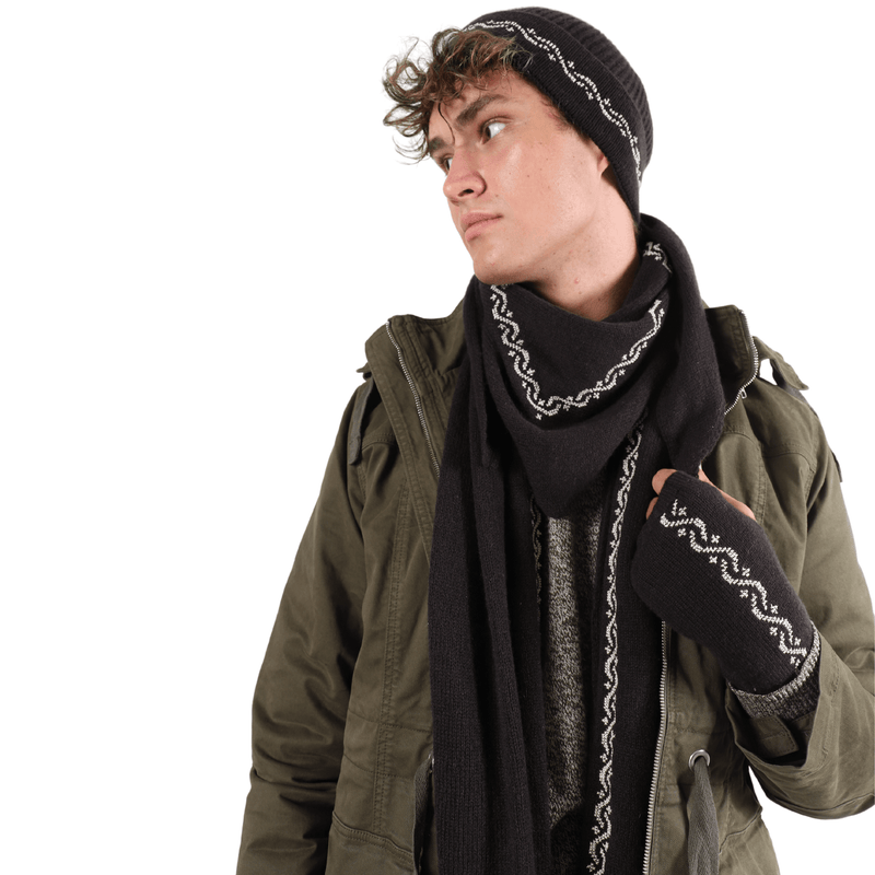 BROWN CASHMERE MITTENS | WAVES