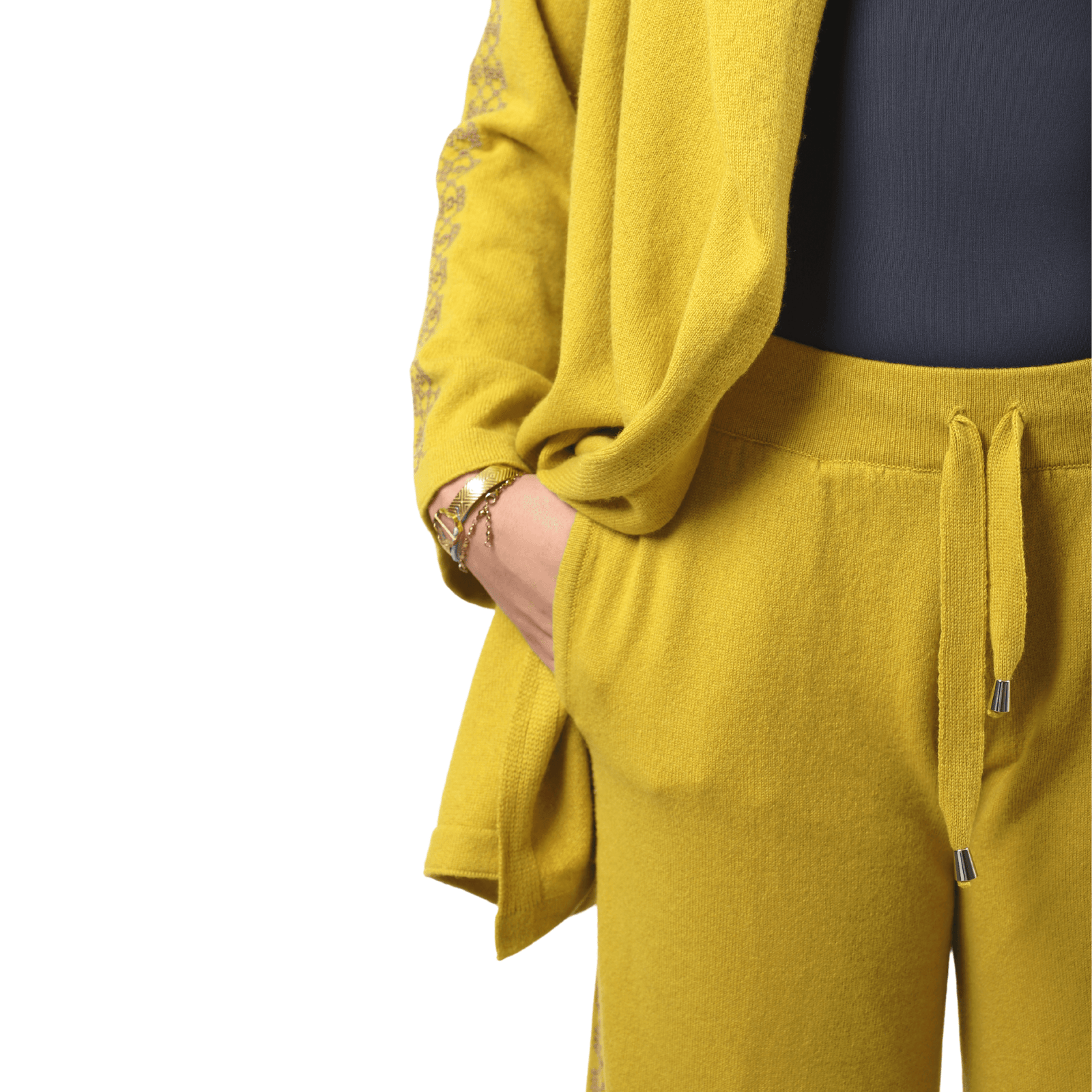 LIME CASHMERE SWEATPANTS | BEEHIVE