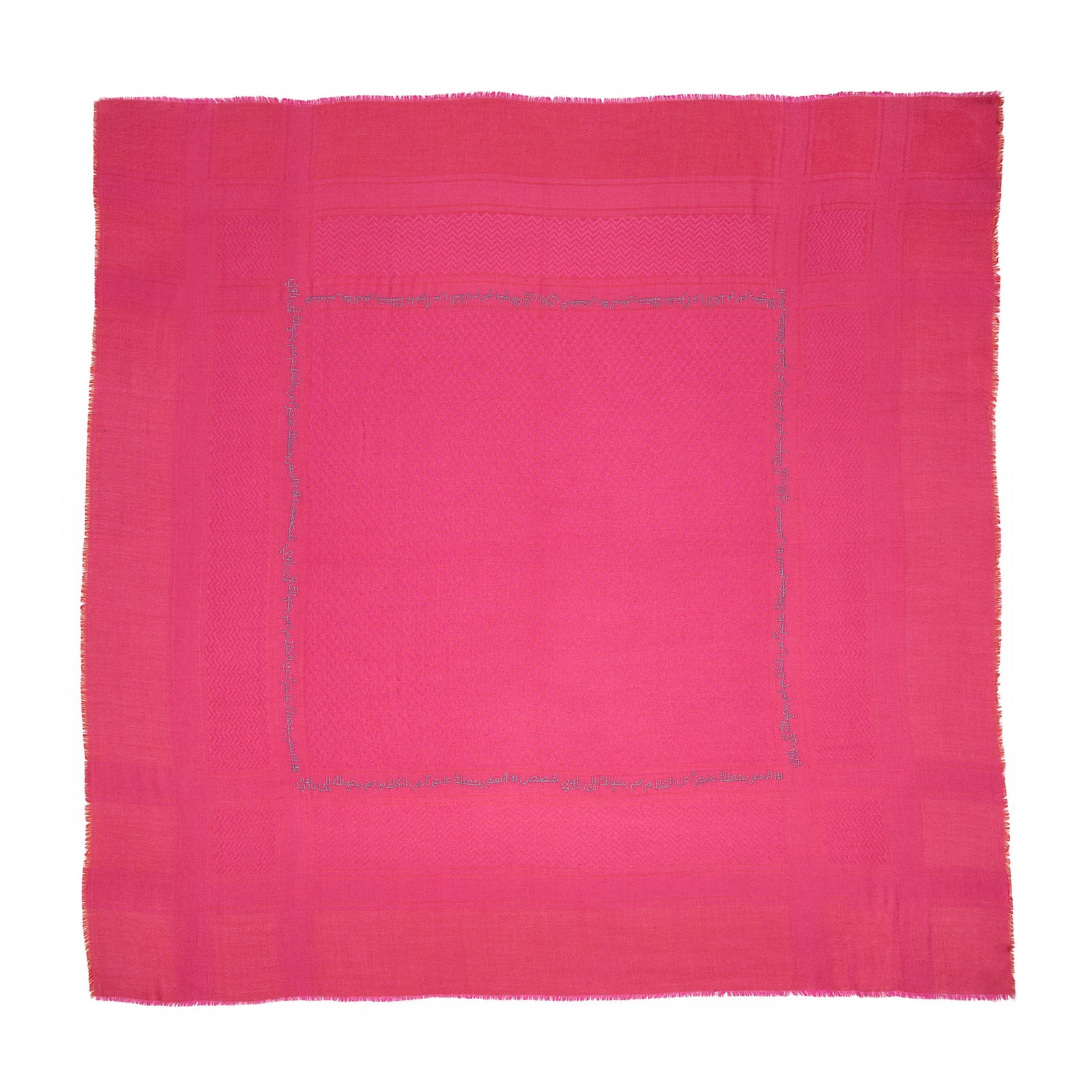 PINK MERINO WOOL & SILK IBN BATTUTA KEFFIYEH
