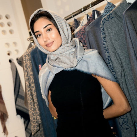 MINI BLACK & WHITE MAKATEEB (MESSAGES) COTTON KEFFIYEH