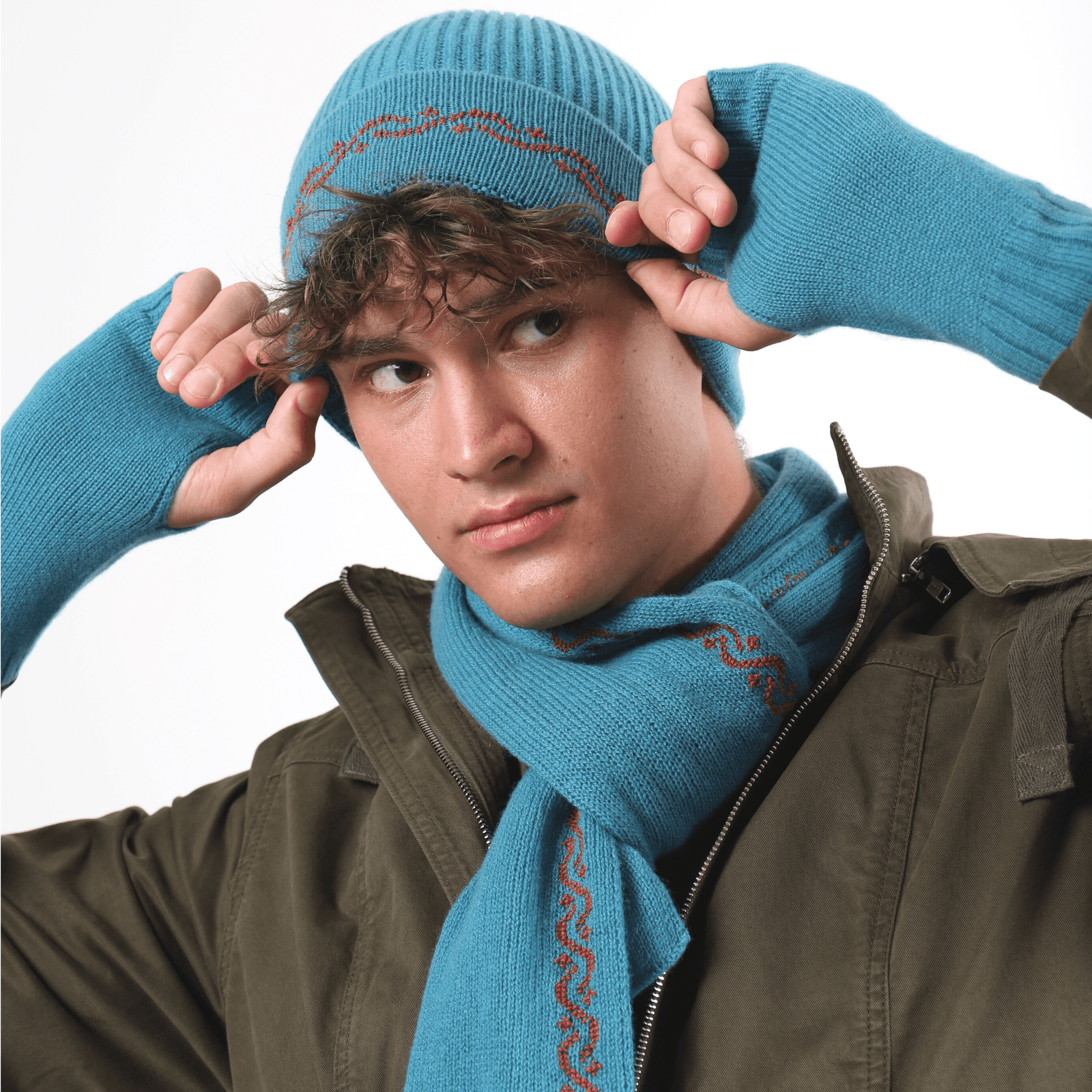 Cashmere on sale scarf teal