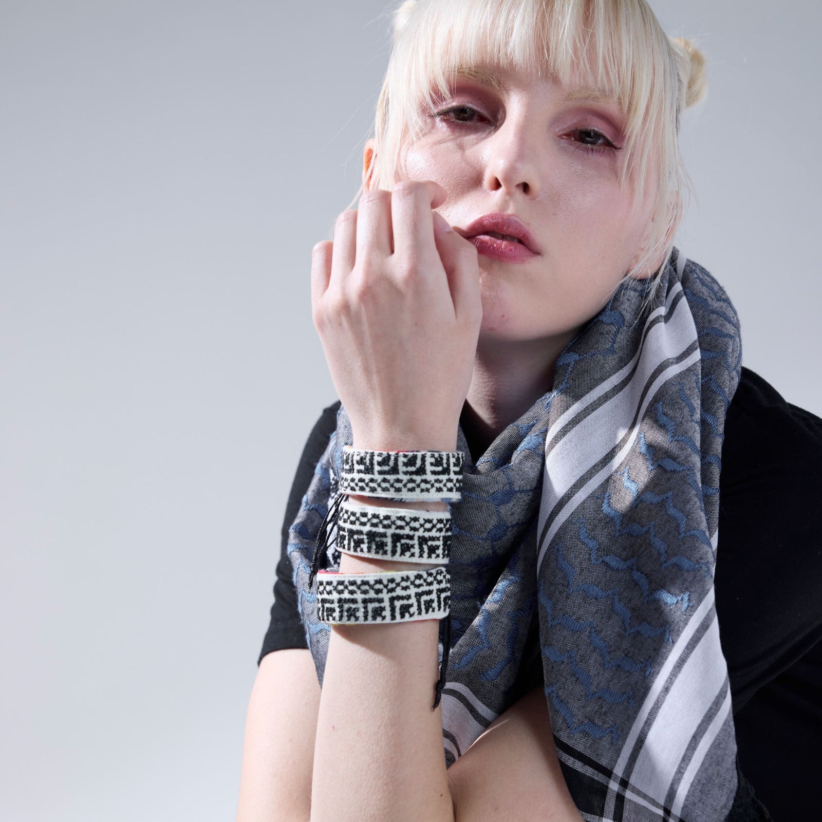 KEFFIYEH EMBROIDERED BRACELET