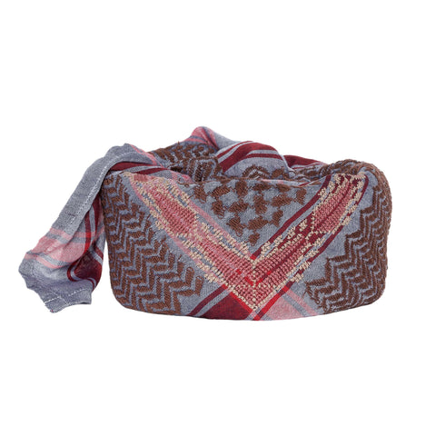 BLUE LINEN SHAWL HANA ROSE