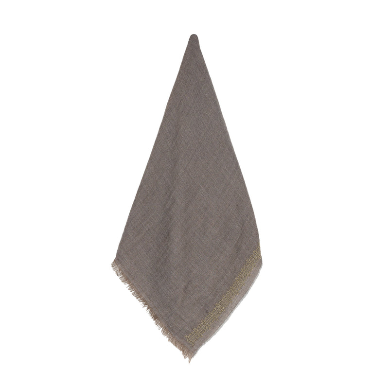 GRAY CASHMERE & SILK SHAWL IBRAHIM