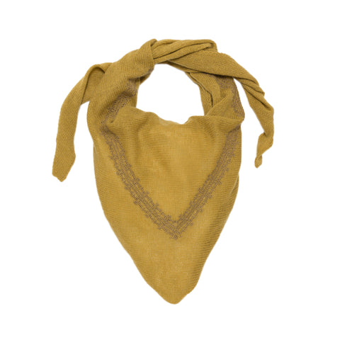 BEIGE CASHMERE TRIANGLE SCARF | SINEAD