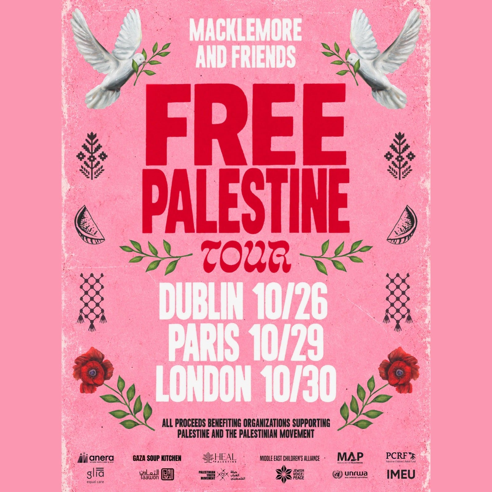 SEP × MACKLEMORE & FRIENDS FREE PALESTINE TOUR - DUBLIN MINI KEFFIYEH