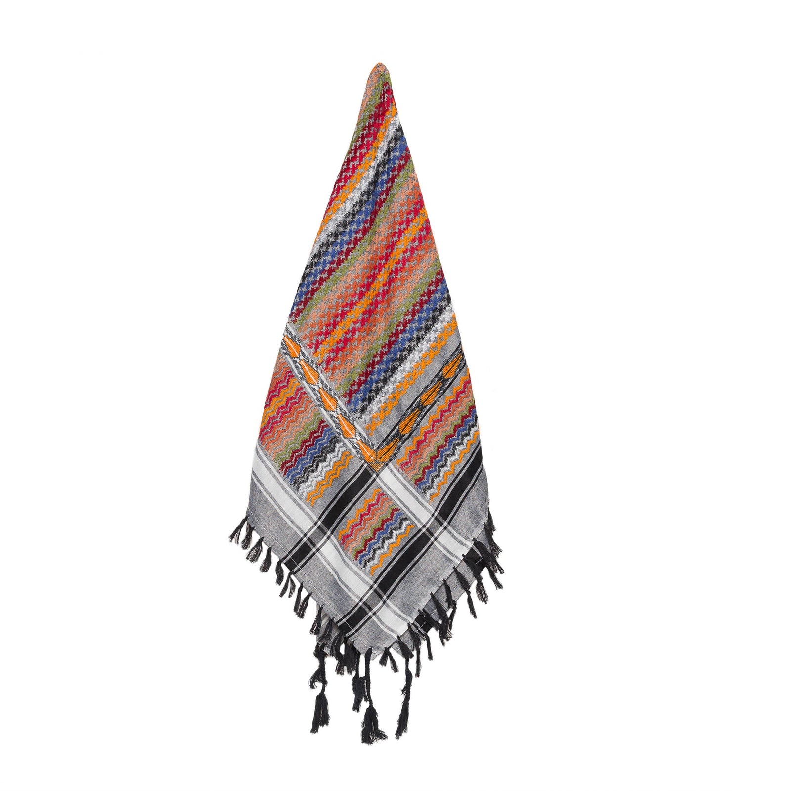 *OLD* Multicolor Cotton Black Keffiyeh