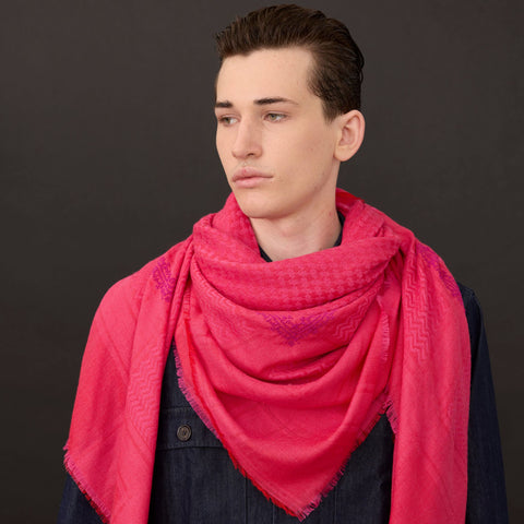 4 SHADES ON GRAY KEFFIYEH