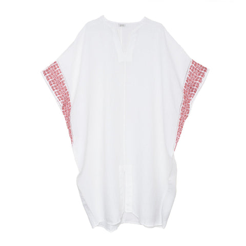 WHITE SHORT LINEN DRESS | GOLD SINEAD & AL QUDS