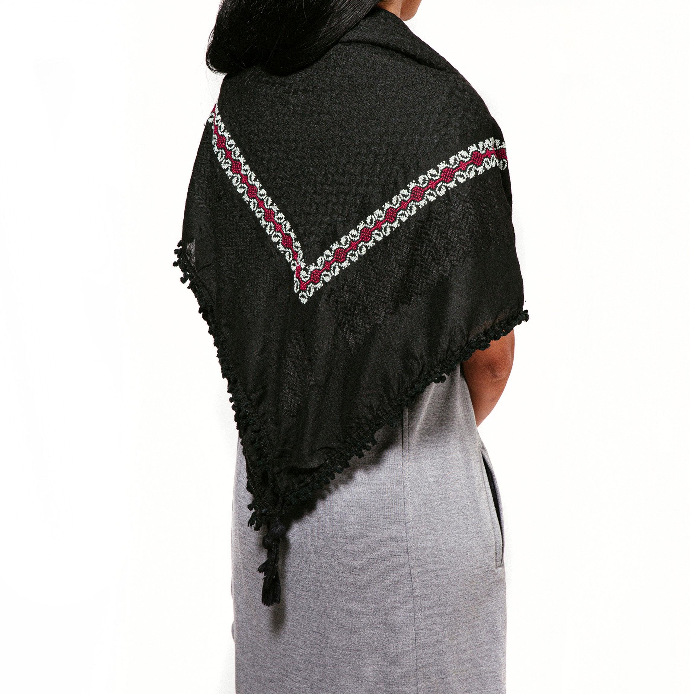 BLACK-ON-BLACK MAY KEFFIYEH – SEP Textiles UG