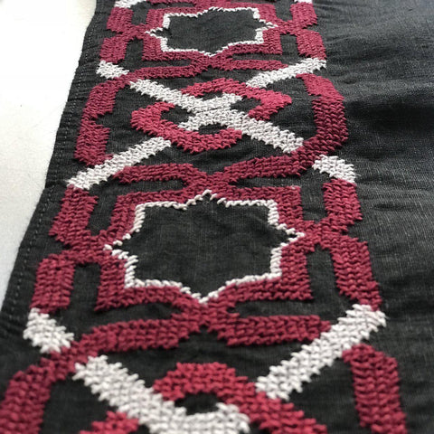 LINEN TABLECLOTH HOT PINK POPPY | 350 x 180 cm or 280 x 180 cm