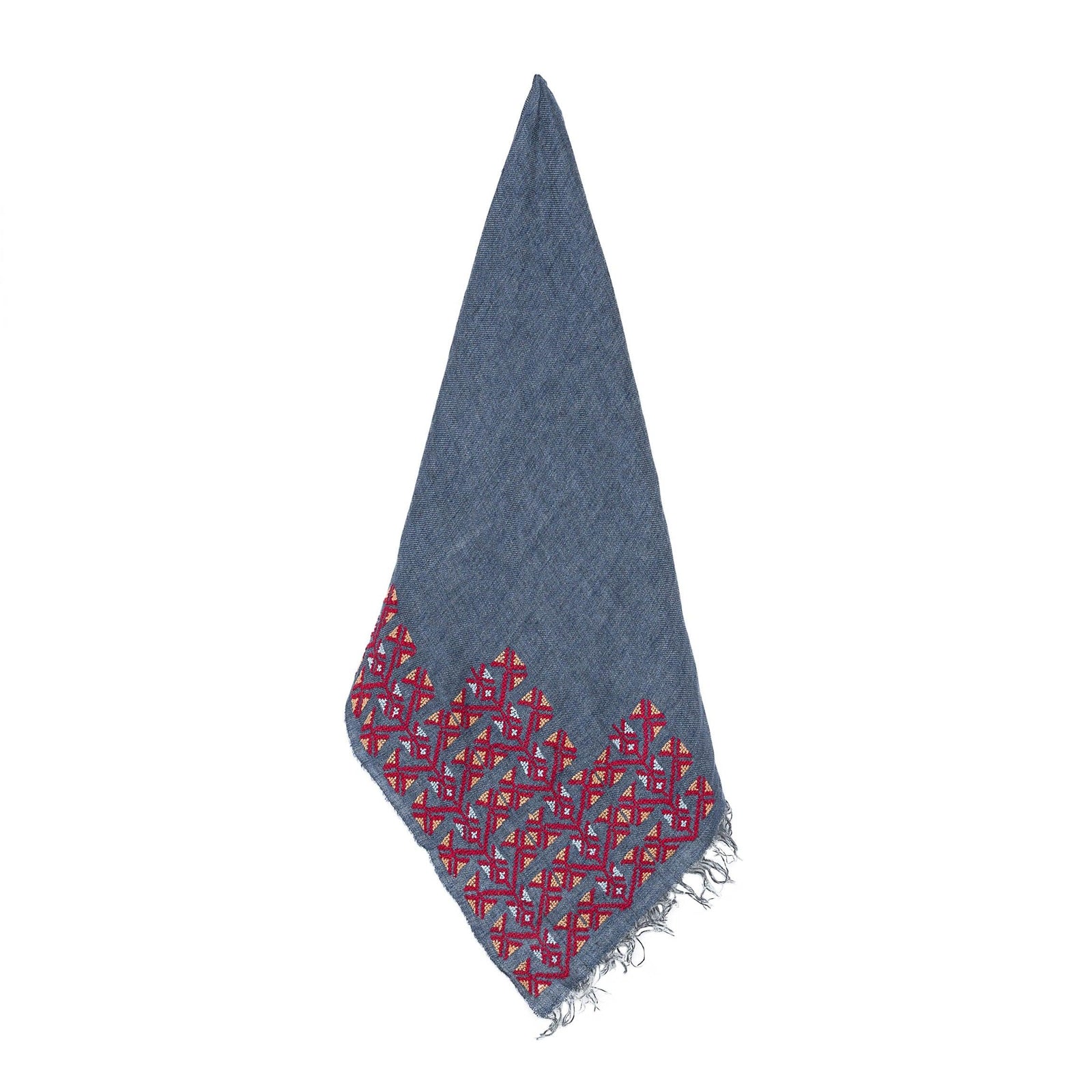 BLUE LINEN SHAWL - MADE51 X UNHCR Limited Edition