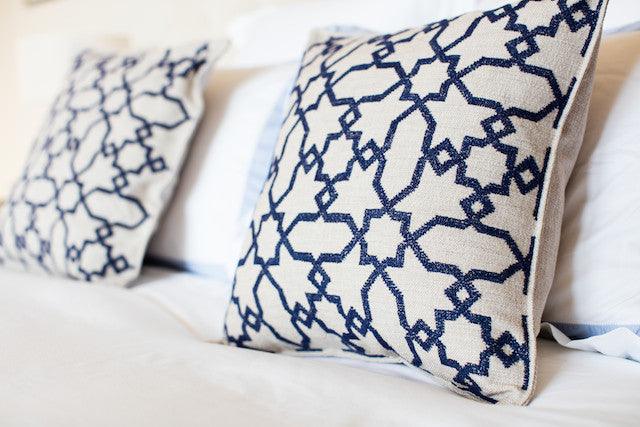 hand-embroidered cushion cover luxury interiors